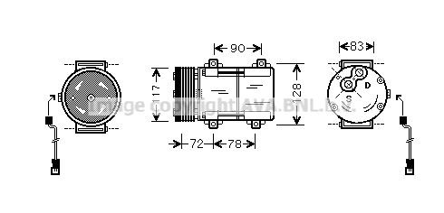 AVA QUALITY COOLING Kompresors, Gaisa kond. sistēma FDAK285